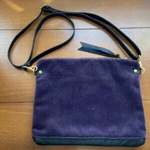 Hannah Wingate Velvet & Leather Handmade Crossbody Bag